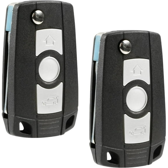 Car Flip Key Fob Keyless Entry Remote fits BMW 3, 5, 7 Series, M3, M5, M6, Z3, Z4, Z8 (LX8FZV, 6955750), Set of 2