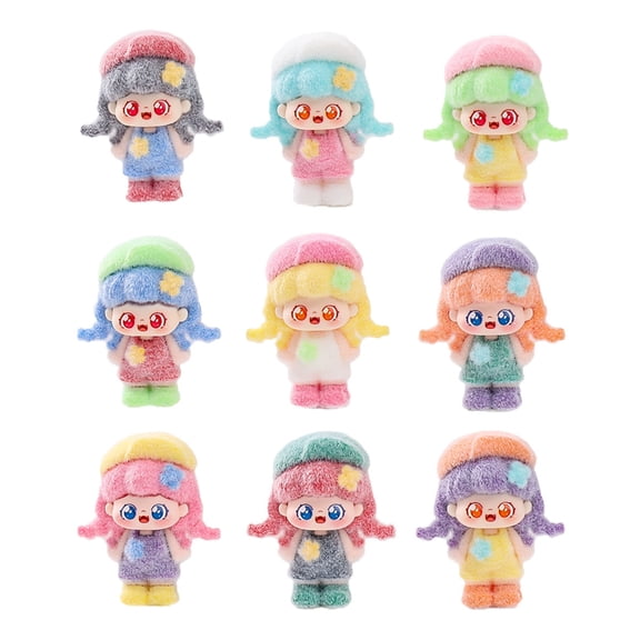 Car Flocking Doll Ornament Dashboard Decoration Center Console Desktop