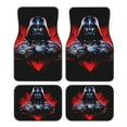 thumbnail image 1 of Car Floor Mats 4 Piece Set Darth Vader Decoration Non Slip Floor Foot Mat Universal Floor Liner Car Accessories Automotive Protection, 1 of 7