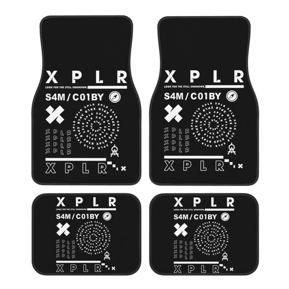 Car Floor Mats 4 Piece Set Sam And Colby Decoration Non Slip Floor Foot Mat Universal Floor Liner Car Accessories Automotive Protection