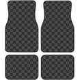 thumbnail image 1 of Car Floor Mats Carpet 4pcs Gray Checkerboard Floor Mats for Cars Universal Vehicle Front Rear Rugs Car Decor Accessories for Trucks, 1 of 6