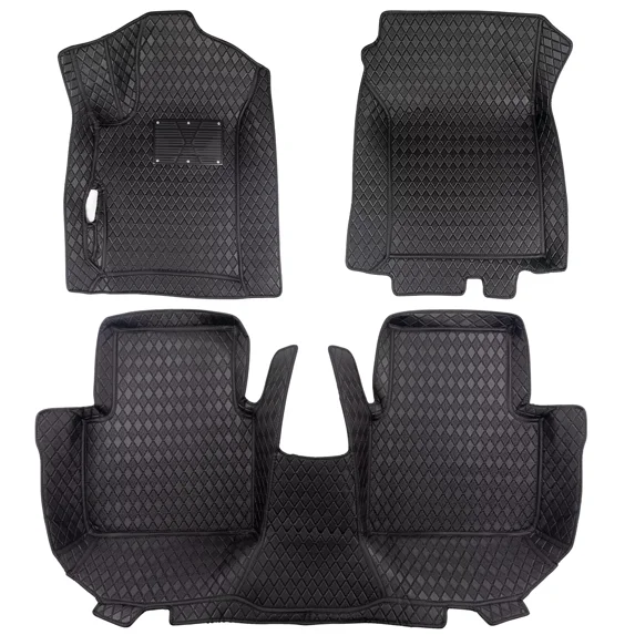 Car Floor Mats Custom Fit for Honda Accord 2014-2017, All Surround Floor Mats Liner, Waterproof PU Leather Full Set All-Weather Protection Black