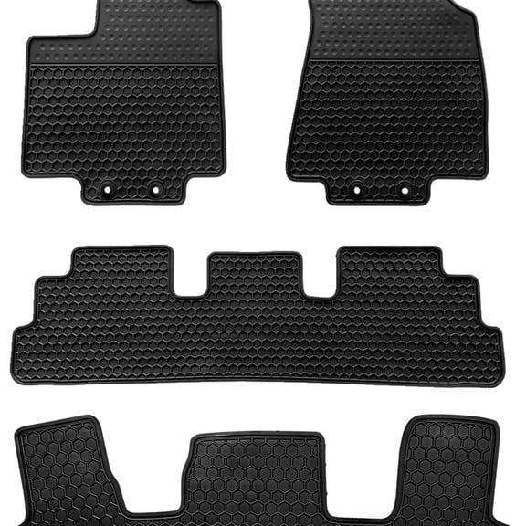 Car Floor Mats Custom Fit for Infiniti (2nd Row Bucket Seats) Black Rubber Auto Liner Mats All Weather Protection Odorless