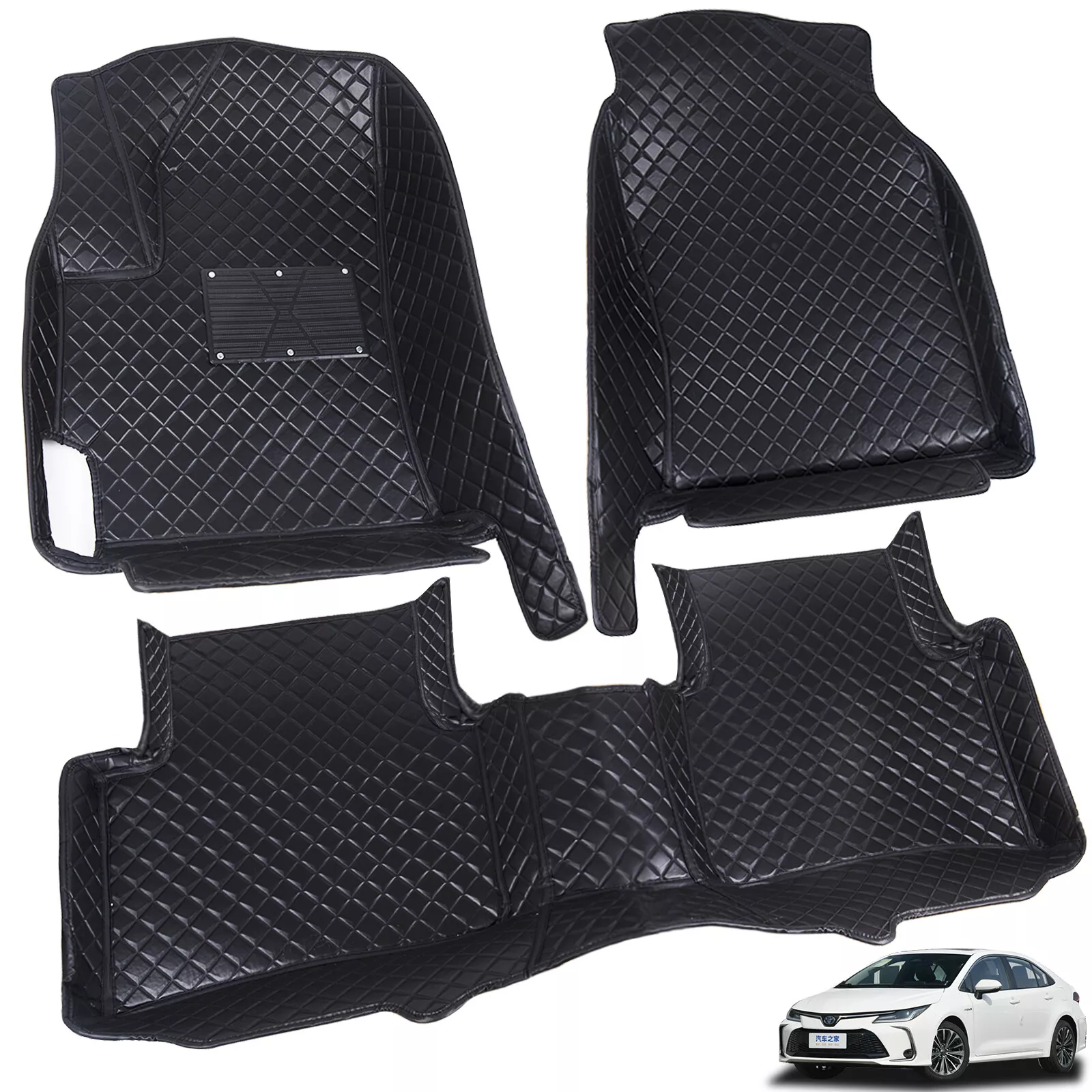 Car Floor Mats Custom Fit for Toyota Corolla 2019-2023, Luxury PU ...