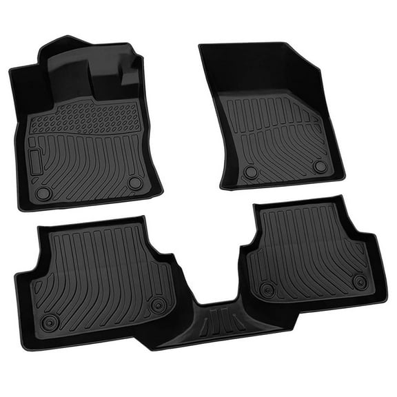 Car Floor Mats Replacement for Audi A3 Sedan / S3 2015-2020 3D Custom Fit All Weather Black Front and Rear Auto Rug Carpet Full Set TPE Floor Liners