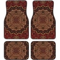 thumbnail image 1 of Car Floor Mats Set of 4, Eastern Accent Vintage Persian Pattern Vehicle Front Rear Carpets Mats Car Floor Rugs Non-Slip Auto Foot Mats Car Accessories Universal Fit for Car SUV Truck Van, 1 of 7