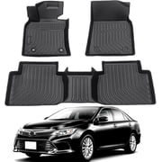 Car Floor Mats for 2018-2024 Toyota Camry - Custom Fit TPE Rubber Non-Slip Automotive Floor Liners, Easy to Clean All-Weather Car Mats