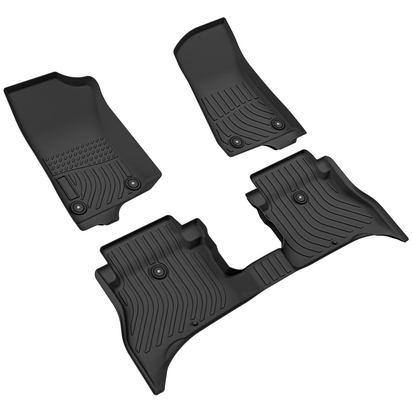 Car Floor Mats for 2123 Jeep Wrangler 4xe，AllWeather TPE Rubber Floor Mats Black