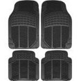 thumbnail image 1 of Car Floor Mats for All Weather Rubber 4pc Set Semi Custom Fit Heavy Duty Black, 1 of 2