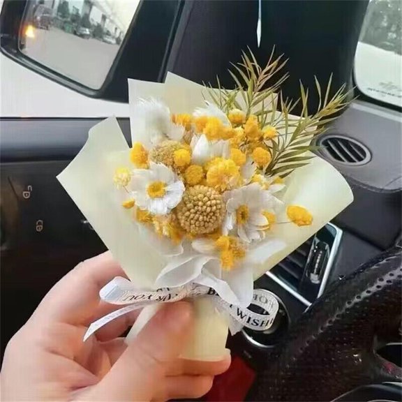 Car Flower Bouquet - Elegant & Long-Lasting, Perfect for Cars, Unique Gift Idea