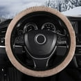thumbnail image 1 of Car Fluffy Steering Wheel Cover, Elastic Soft Plush 15 Inch Steering Wheel Protector, Warm Furry Short Fleece and Non-Slip for Winter, Auto Interior Accessories Universal for Women Girl, 1 of 9