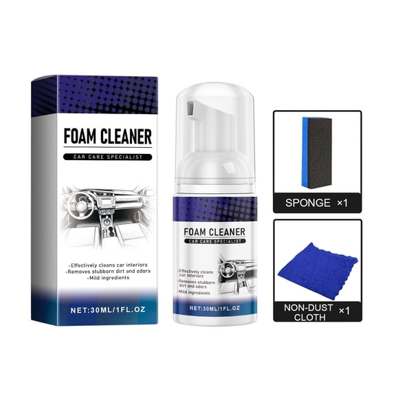 Car Foam Cleaner, Multi-Purpose Car Interior Cleaner, Leather Car Seat Cleaner, Stain Remover for Carpet, Upholstery, Fabric, and Much More! 1oz