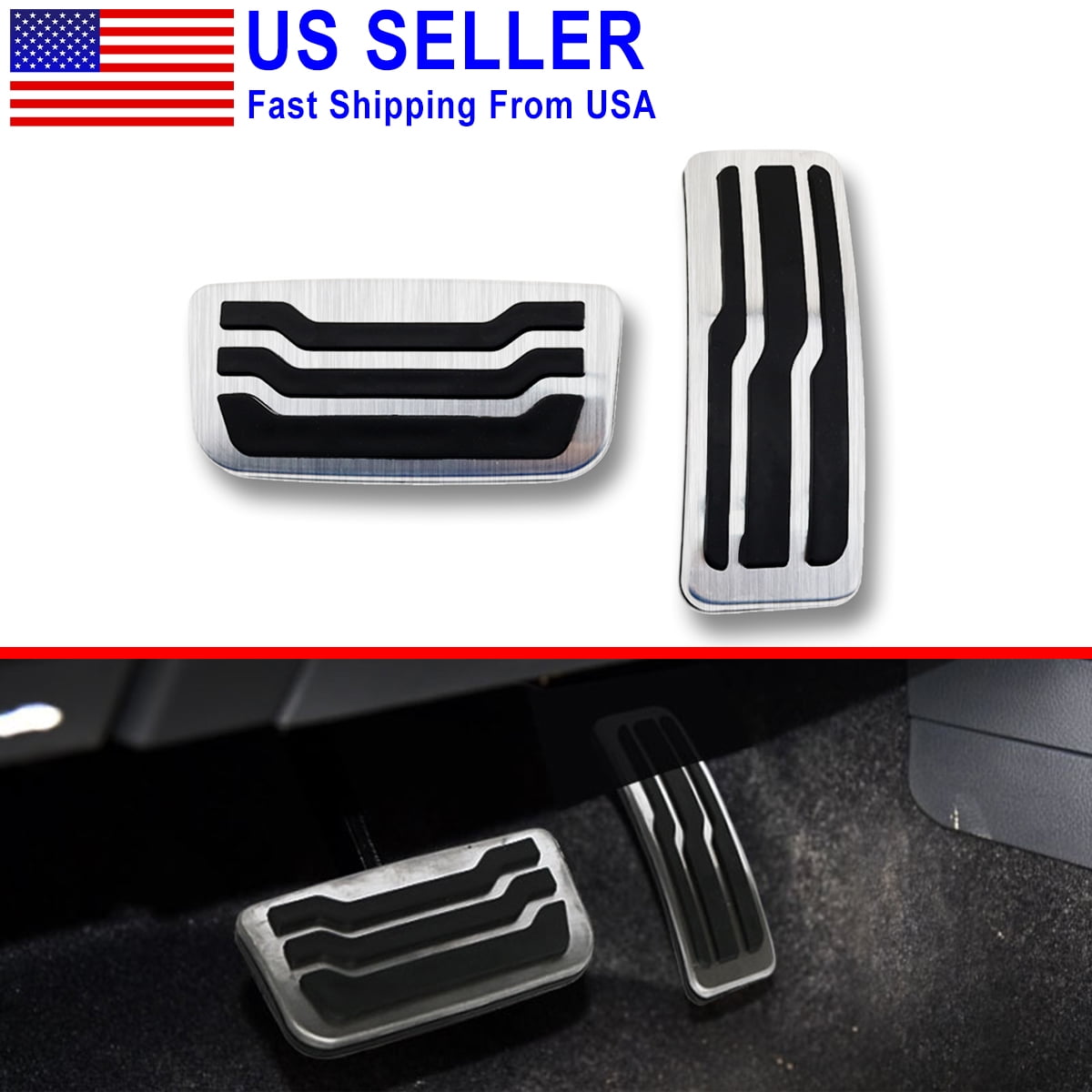 Car Foot Brake Accelerator Gas Pedal Cover Compatible For Ford Everest Ranger 2024 2023 2016-2022 Interior Accessories Anti-skid Pedal Parts