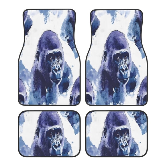Car Foot Mat 4 Pcs Set Crystal Velvet Non Slip Bottom Quick Install Easy Clean Protect Interior Fit Most Cars Trucks SUVs The Wise Gorilla