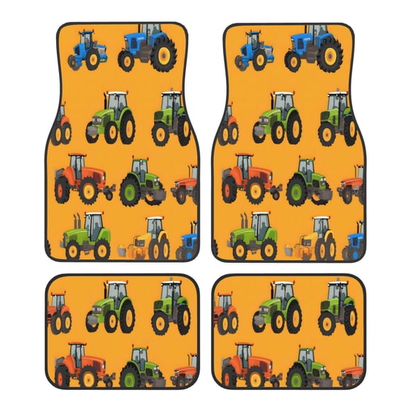Car Foot Mat 4 Pcs Set Crystal Velvet Non Slip Bottom Quick Install Easy Clean Protect Interior Fit Most Cars Trucks SUVs Tractor-Trailer Truck (2)