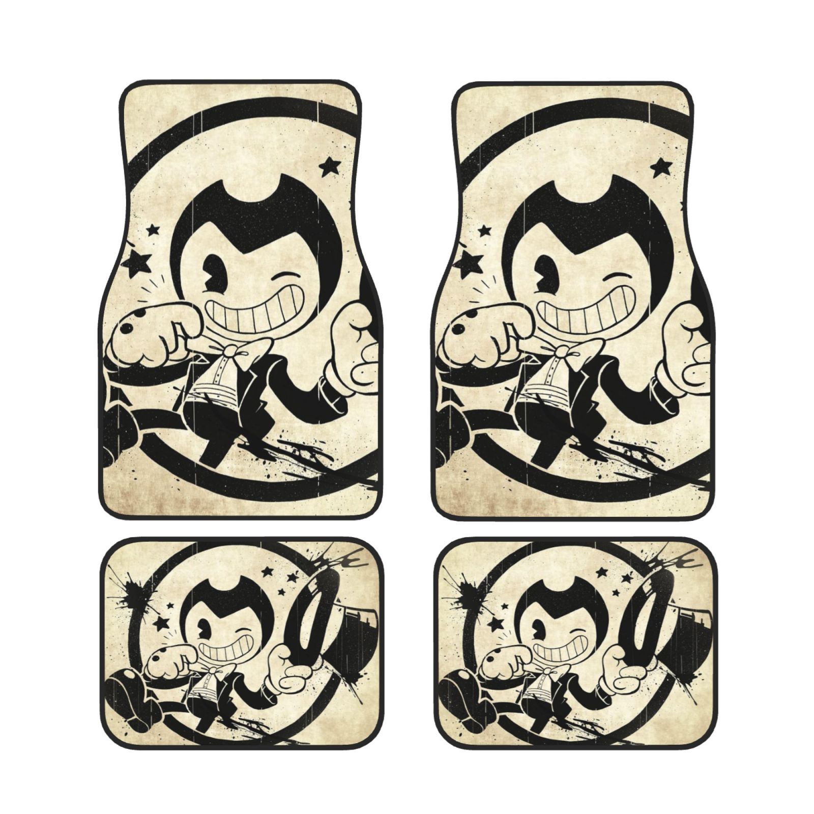 Car Foot Mat Set of 4 Pieces Neoprene AllWeather Full Set Bendy And