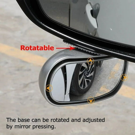 Car For 360° Wide Angle Side View Mirror Rear Convex Blind Spot Mirror