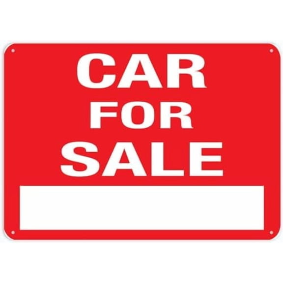 Car For Sale Sign 12X8 Inch Aluminum Uv Ink Printed For House And Business