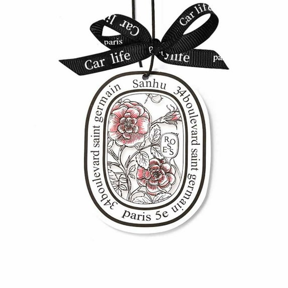 Car Fragrance Pendant – Natural Rose Aromatherapy Tablet for Fresh Interior