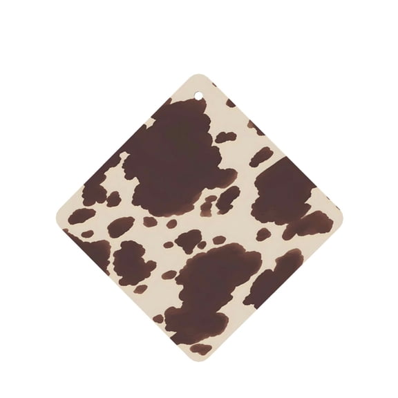 Car Fragrance Piece Four Pieces Of Fresh Air Lavender Smell Contains Lanyard Plastic Film Wrapped For The Bathroom Bed In The Car Room Dark Brown Cow Pattern Square