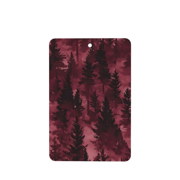 Car Fragrance Piece Four Pieces Of Fresh Air Lavender Smell Contains Lanyard Plastic Film Wrapped For The Bathroom Bed In The Car Room Realistic Forests Camouflage Pattern Conifer Maroon_3 Rectangle