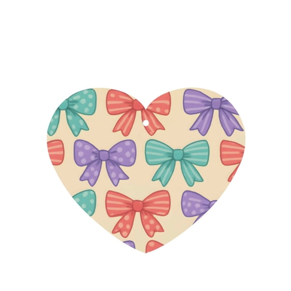 Car Fragrance Piece Four Pieces Of Fresh Air Lavender Smell Contains Lanyard Plastic Film Wrapped For The Bathroom Bed In The Car Room Whimsical Polka Dot And Striped Ribbon Bow Pattern Heart Shape