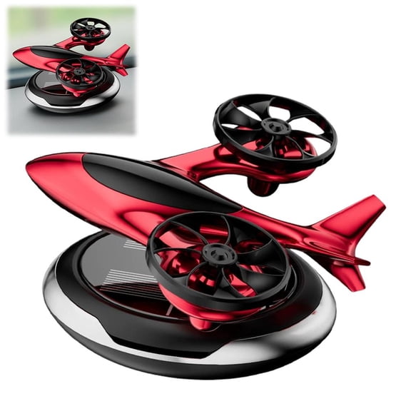 Car Freshener,Helicopter Solar Energy Rotating Aromatherapy Diffuser,Creative Airplane Shape Fragrance Diffuser for Car Dashboard, Home, Office