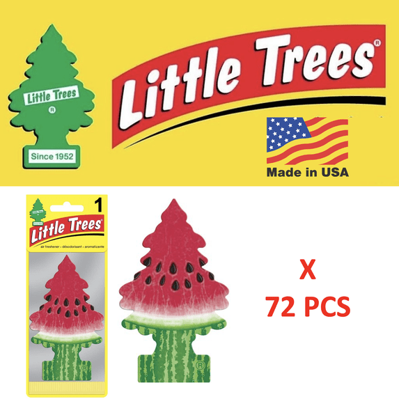 Car Freshener Little Trees 72 pack Case Assorted Scents (Watermelon)
