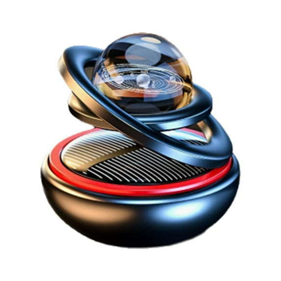 Car Freshener Solar Energy, Solar-Powered Car Freshener & Aroma Diffuser, Rotating Purifier for Car Interior, Automatic Rotation Dashboard Decoration, Refillable Perfume Pad