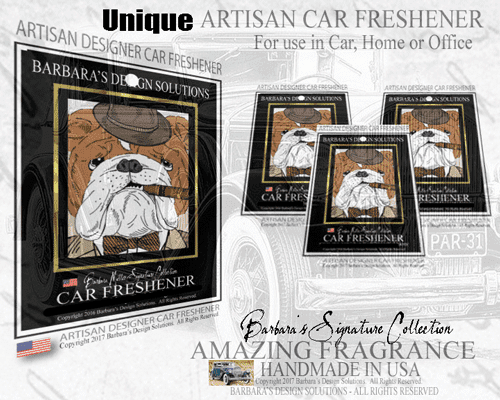 Car Freshener Unique Auto Air Fresheners Artisan Designer 3 pack Cuban  Tobacco Blend by B.D.S. All Rights Reserved.