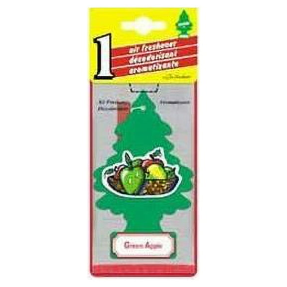 Car Freshner 10316 Little Trees Air Freshener Green Apple Scent - Single Tree per Package