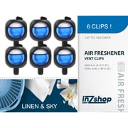 KME DAILYTRADE Car Air Freshener Vent Clips Blue Sky 6 Count