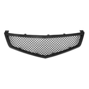 Car Front Bumper Grille Mesh Grill For Acura TSX 2006-2008 Carbon Fiber Look Matte Black Glossy Black