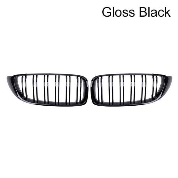 Car Front Bumper Grille Racing Grill For BMW 4 Series F32 F33 F36 M3 F80 M4 F82 12-18 Dual-Slat Glossy Black Grilles Accessories