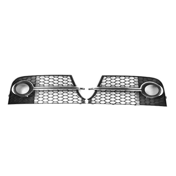 Car Front Bumper Lamp Grille Grill Cover For A-U-D-I TT MK2 S-LINE TTS 2011 2012 2013 2014 HONEYCOMB Fog Light Bezel 8J0807681KT94