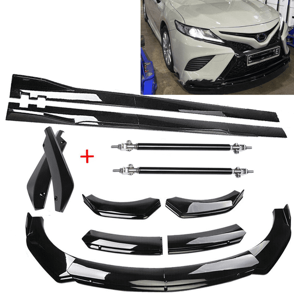 Car Front Bumper Lip Spoiler Rear Side Skirt Splitter For Toyota Camry XLE SE LE