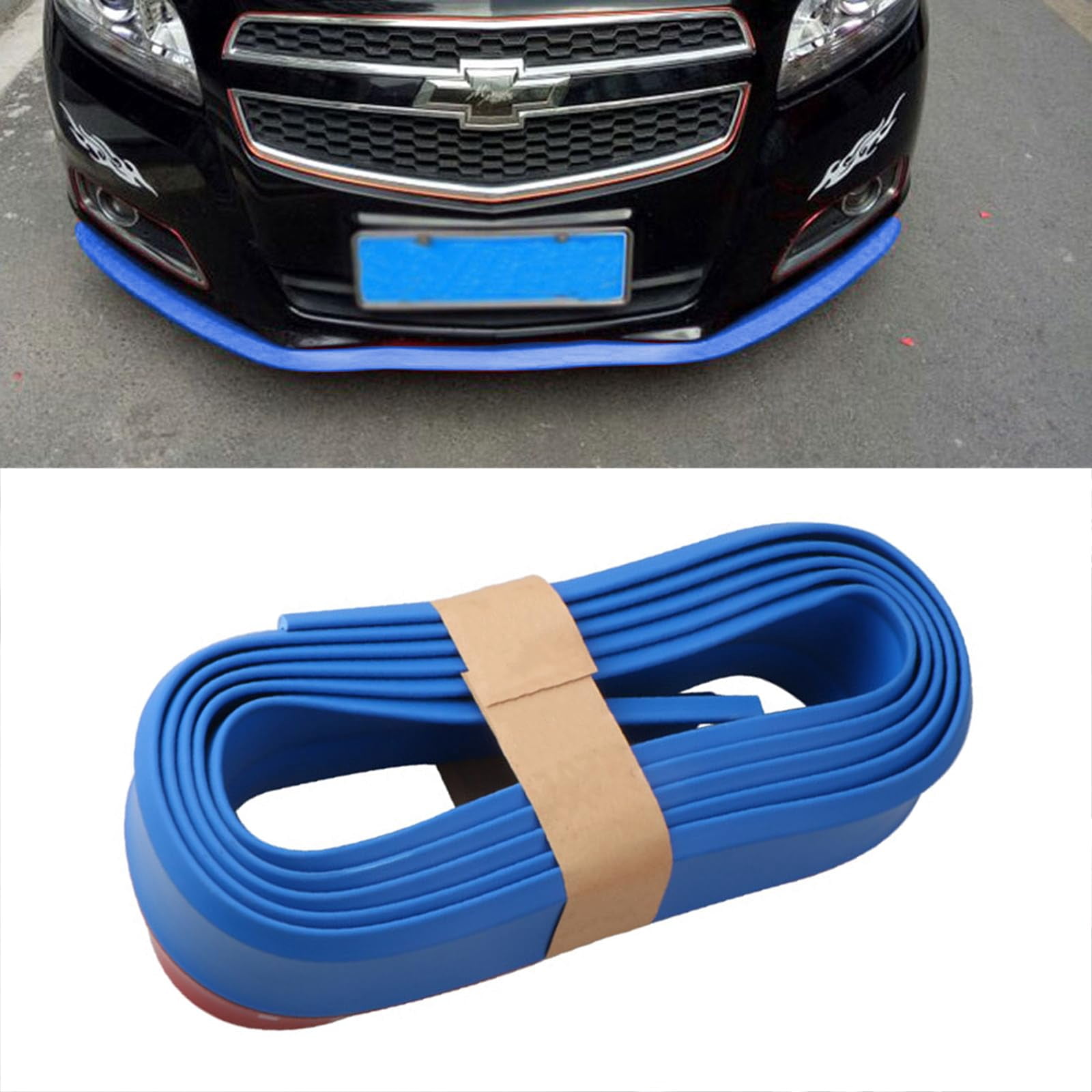 Front Bumper Protector Rubber Car Front Bumper Protector KEF16 Self-Adhesive Auto Splitter Body