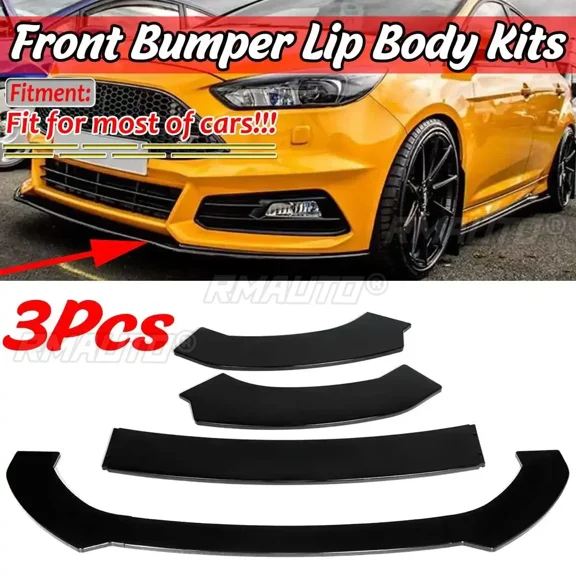 Car Front Bumper Splitter Lip Spoiler For Ford For Focus For Fiesta For Civic For Accord For Subaru For VW Golf MK5 6 7 Body Kit