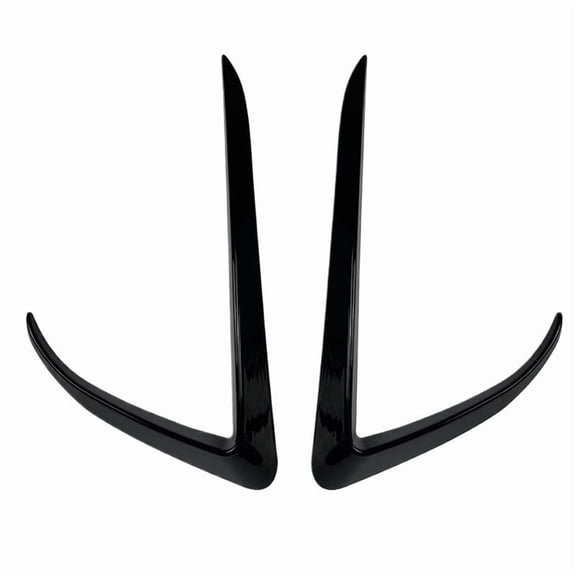 Car Front Bumper Splitter Spoiler Covers Trim Fog Lights Eyebrow Wind Knife For Tesla Model X 2015-2020 Gloss Black Accessories-
