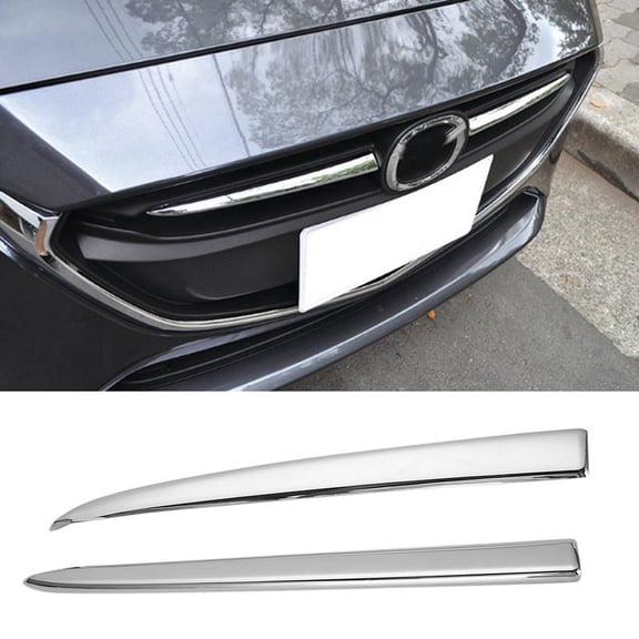Car Front Grille Grill Cover Trim Molding for 2 Demio 2015-2017 DJ DL Mazda2 Hatchback Sedan Styling Silver