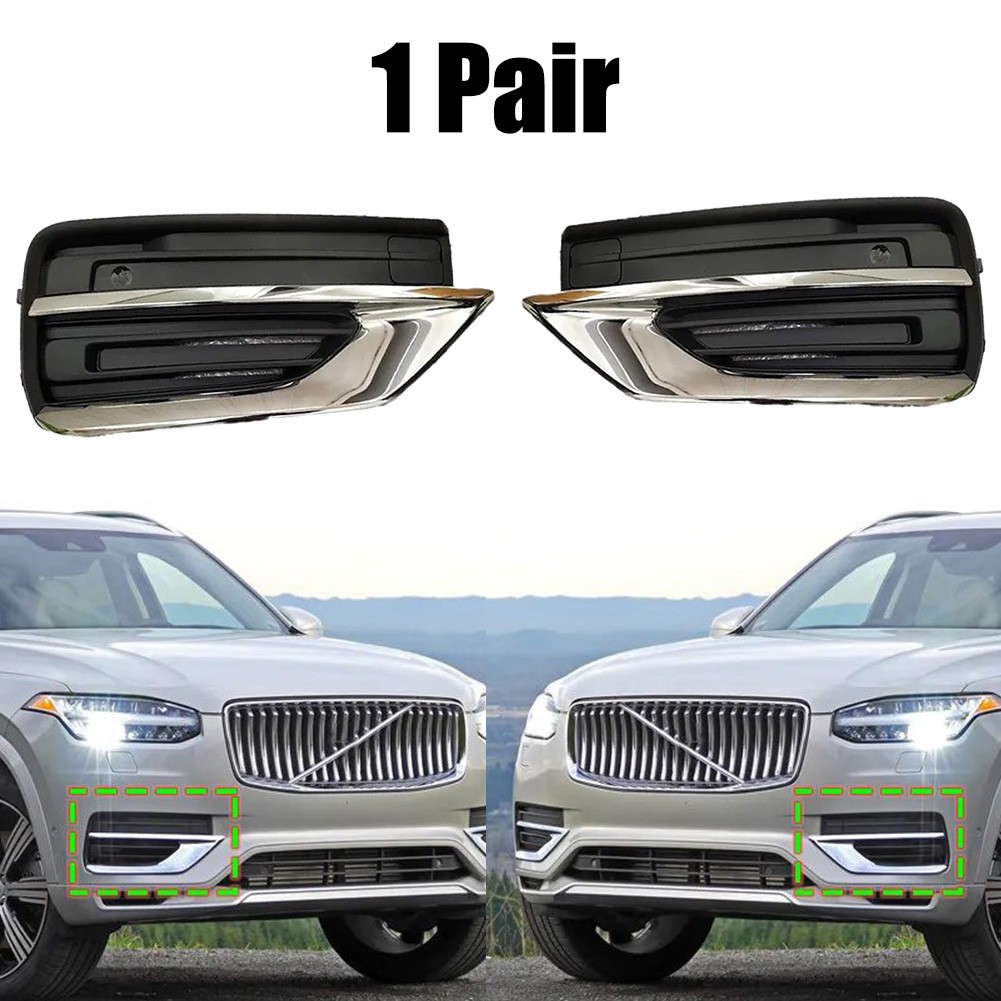 Car Front Left Right Bumper Fog Lamp Light Cover Grille For Volvo XC90 20202021