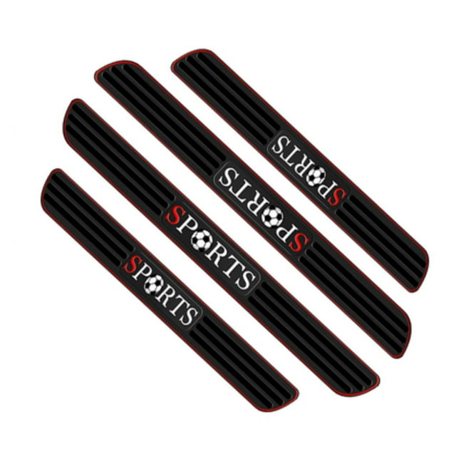 Car Front & Rear Door Scuff Sill Covers Panel Step Protector Rubber Universal