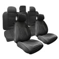 thumbnail image 1 of Car Front Rear Seat Covers Seat Protectors Pad for Toyota Tacoma 2005-2024 Limited TRD Black 5 Pcs, 1 of 6