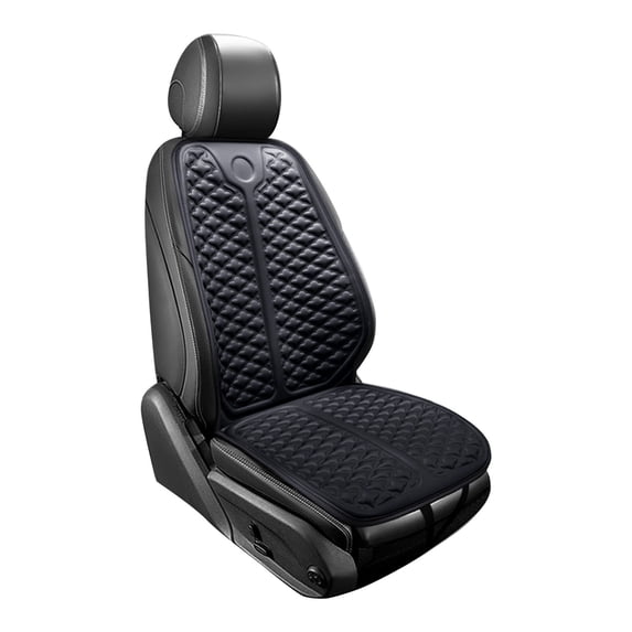 Car Front Seat Cover Breathable Protector Pad Seat Cushion with Non-Slip Bottom for Automotive Chair Long Sitting Use (Black)