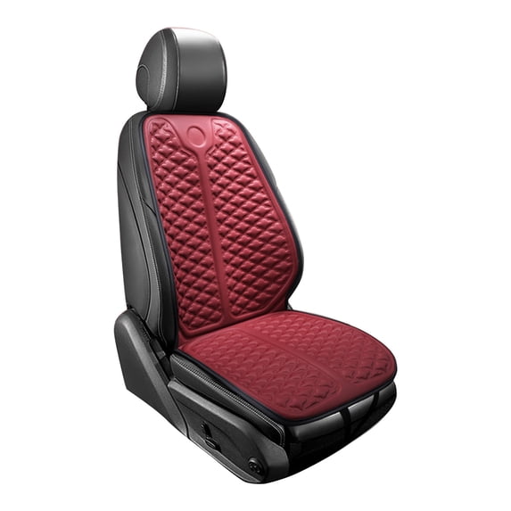 Car Front Seat Cover Breathable Protector Pad Seat Cushion with Non-Slip Bottom for Automotive Chair Long Sitting Use (Red)