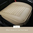 thumbnail image 1 of Car Front Seat Cover PU Non-slip Car Seat Cushion Cover for Four Seasons beige, 1 of 6