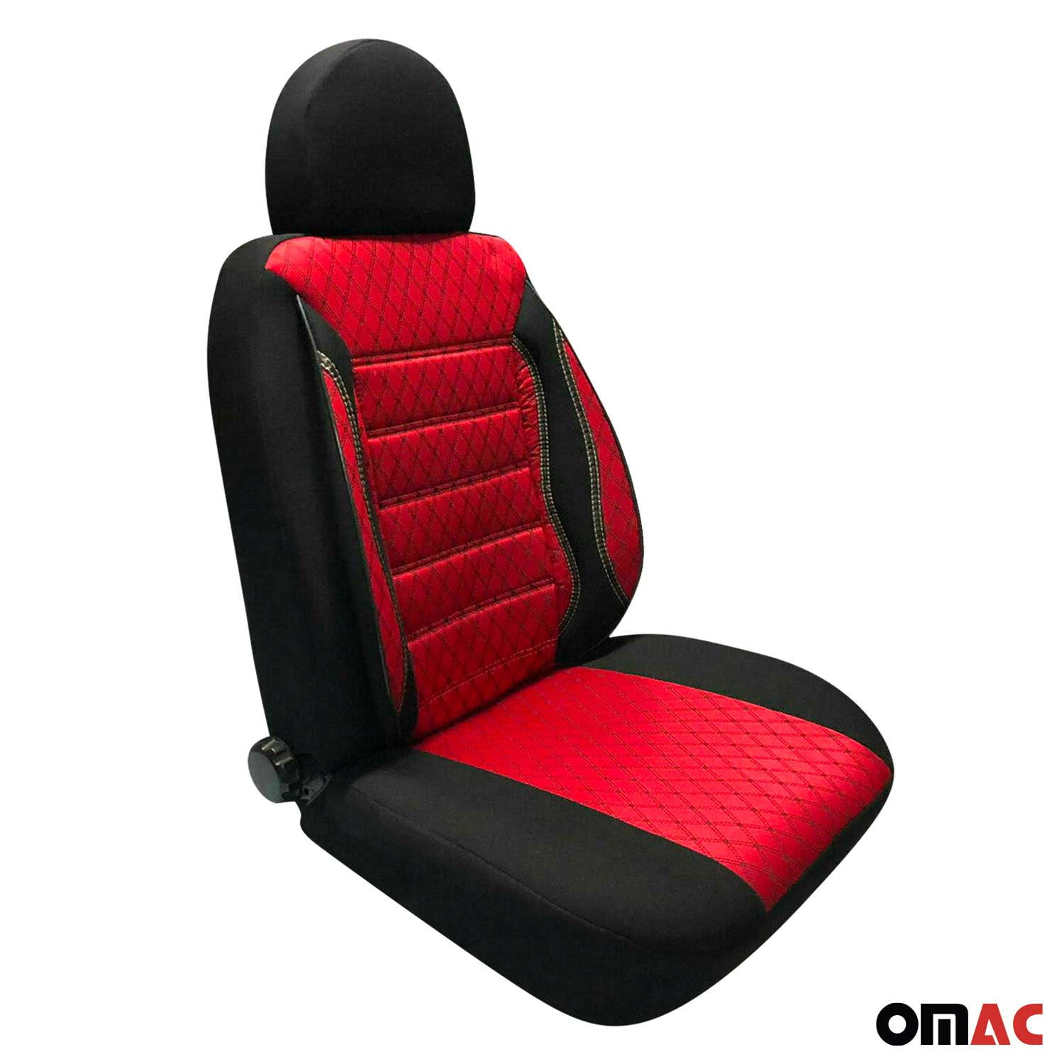 Car Front Seat Cover Protection For Land Rover Fabric Non Slip Black with Red 1x