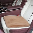 thumbnail image 1 of Car Front Seat Cushion, Soft Warm Faux Rabbit Fur Winter Auto Seat Cover, Fluffy Plush Vehicle Seat Protector Pad with Non-Slip Backing, Car Accessories for Home and Office Chair, 1 of 5