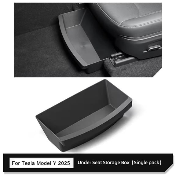 Car Front Seat Under Seat Drawer Tpe Storage Box for Tesla Model Y 2025 Custom Fit and Reliable Storage Solution