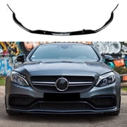 Car Front Spoiler Lip Splitter Kit For Benz C Class C205 C63 AMG 2015-2022 Gloss Black